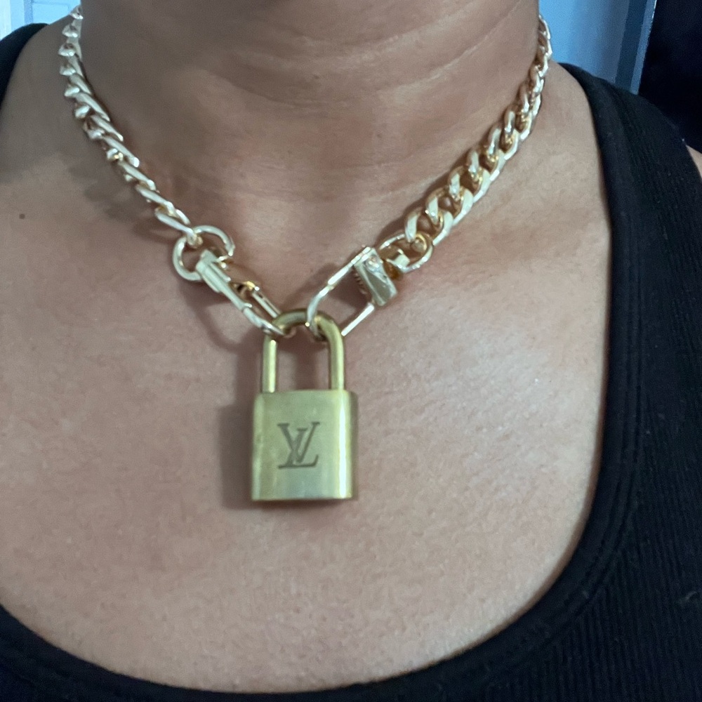 Louis Vuitton Gold Padlock Chain
